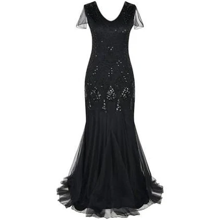 Gatsby Sequin Mermaid Evening Gown