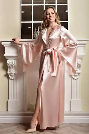 Satin Kimono Bridal Robe