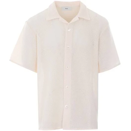 Dunst Men's Open Collar Crochet Shirt