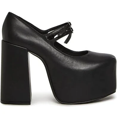 Macabre Meetup Platform Mary Janes - Black BLACK / US 9