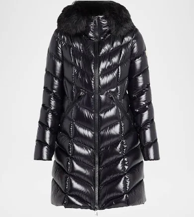 Moncler Women's Fulmarus Faux Fur-Trimmed Hooded Long Down Jacket