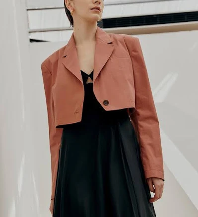 W Concept Cropped Cotton Blazer