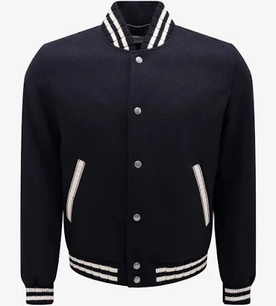 Saint Laurent Teddy Wool Men-blend Bomber Jacket