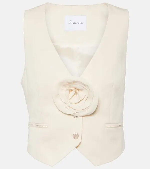 Floral-appliqué Vest