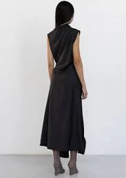 Asymmetric Suit Dress With Open Back