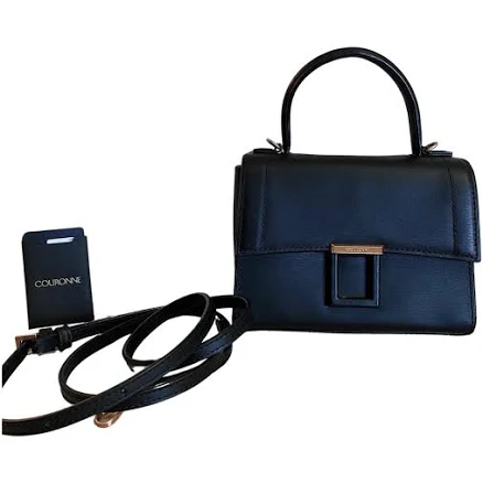 Couronne Leather Tote Bag with Rose Gold Hardware