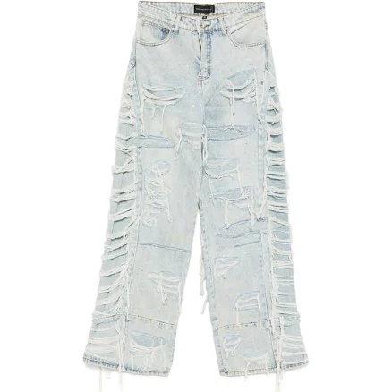 Who Decides War Men's Distressed Ultra-Flared Jeans
