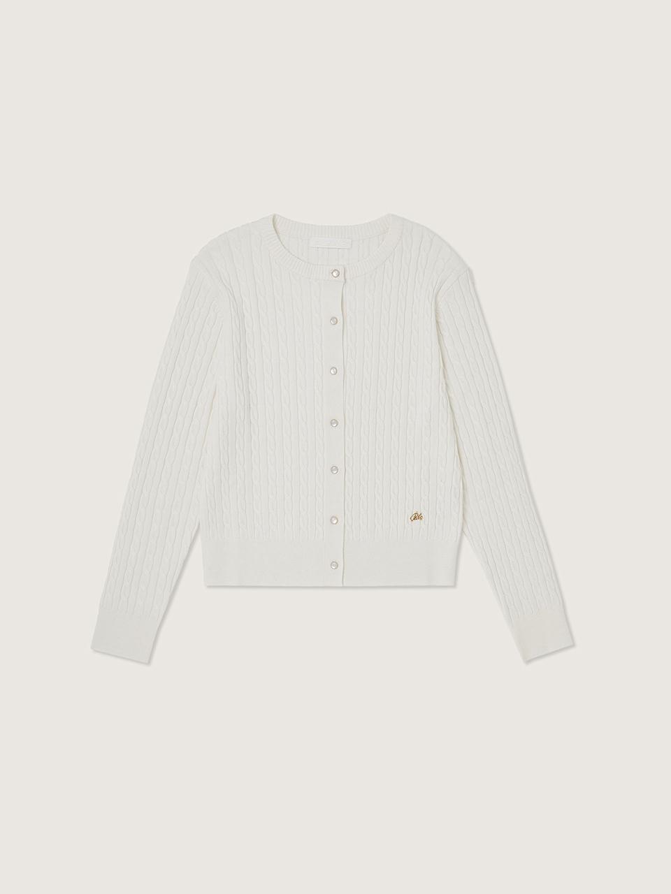 Cable Round Neck Cardigan