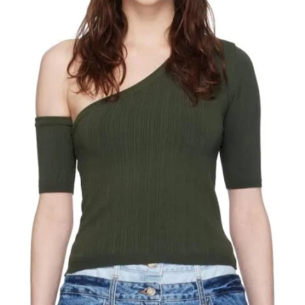 Juun.j Women's Ribbed-Knit One-Shoulder Top