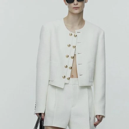 L'H.A.S Cropped Matelasse Jacket