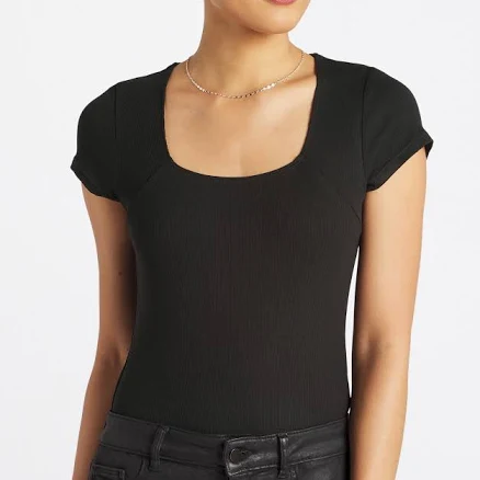 Kaileigh Madisol Square Neck Rayon Bodysuit