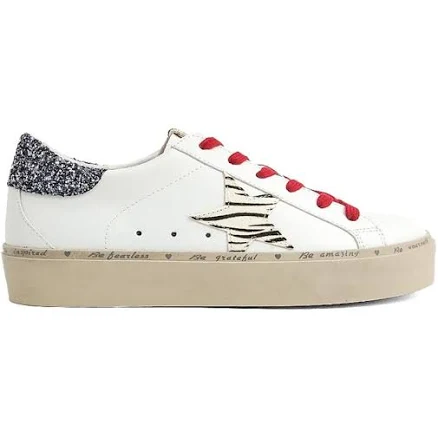 Reba Platform Graphite Glitter Star Sneakers