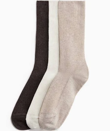 H&M Ladies 3-Pack Ribbed Socks