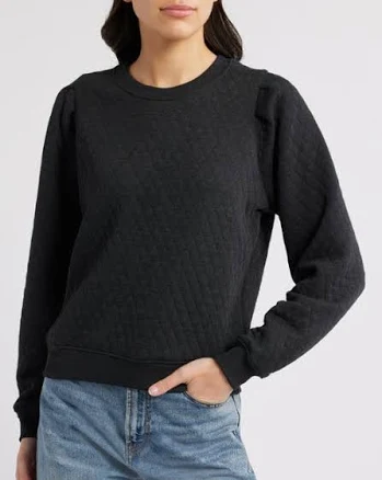 Marine Layer Women's Corbet Quilted Puff Sleeve Sweatshirt