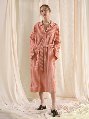 Cut Crossing Shirt Dress