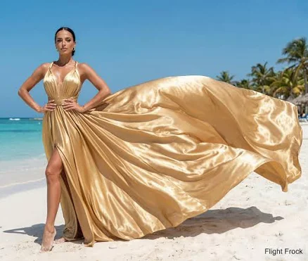 Infinity Flying Flowy Long Train Gown