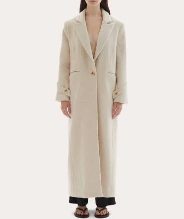 JOAEN Women's Mylah Wool Cashmere Single-Breasted Coat