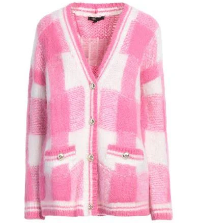 Maje Check Jacquard Cardigan
