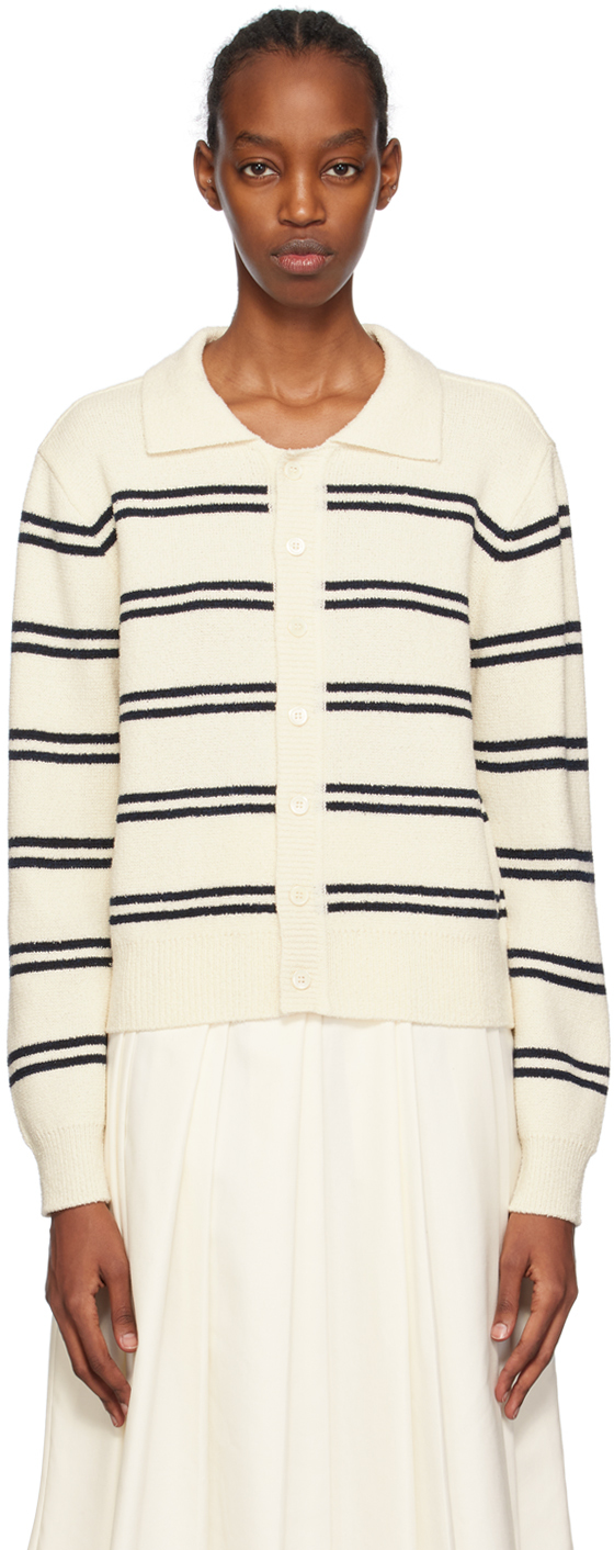 Open Collar Knit Cardigan _ Melange Grey