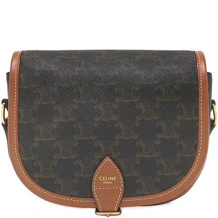 CELINE Women's Folco Medium Triomphe Canvas Crossbody Bag