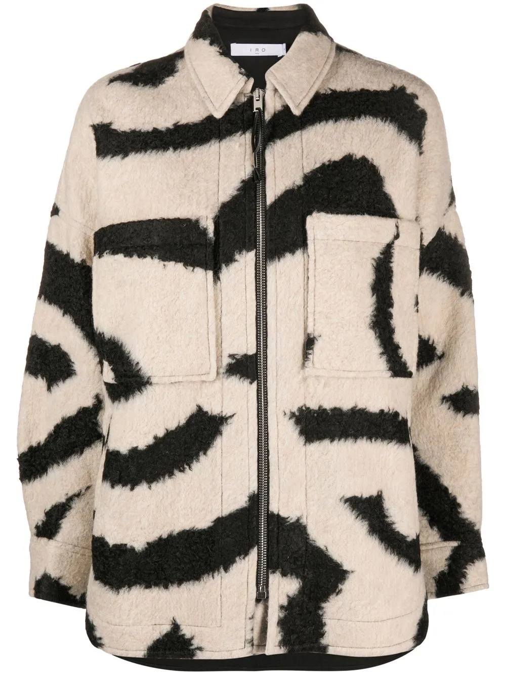 Zebra Print Shirt Jacket