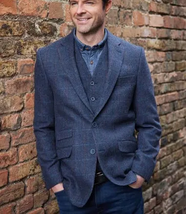 Weavers of Ireland Men's Overcheck Irish Wool Tweed Sport Jacket