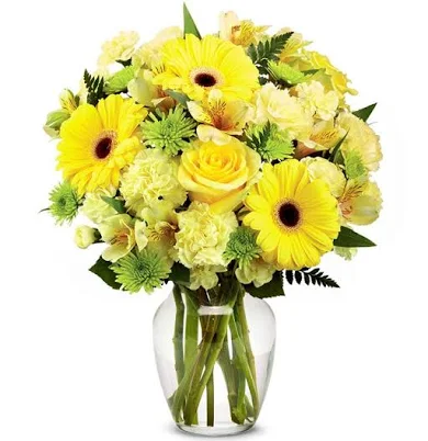 Flowers - Bursting Yellow Bouquet - Regular