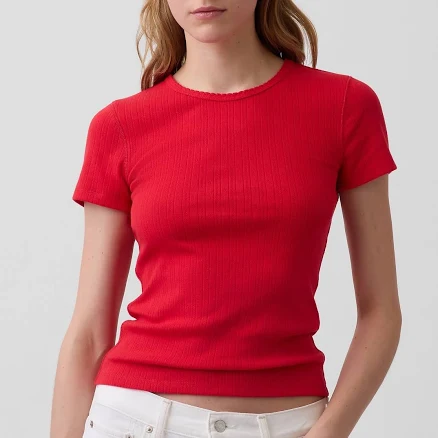 Gap Women's Pointelle Crewneck T-Shirt