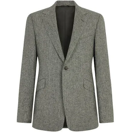 Herringbone Single Breasted Jacket