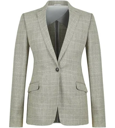 Walker Slater Ladies Prince of Wales Wool Linen Abbey Jacket