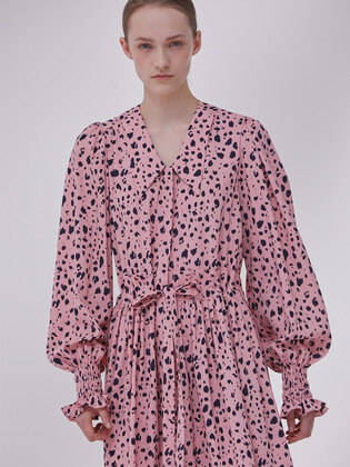 Leopard Printed Shirt Dress