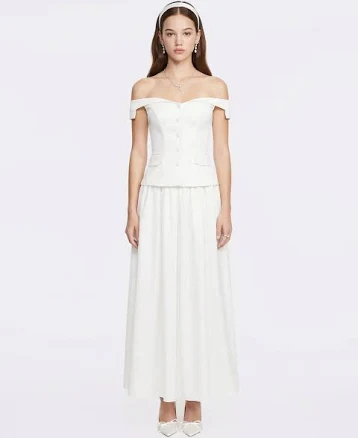 Nana Jacqueline Claudine High-Waist A-Line Midi Skirt