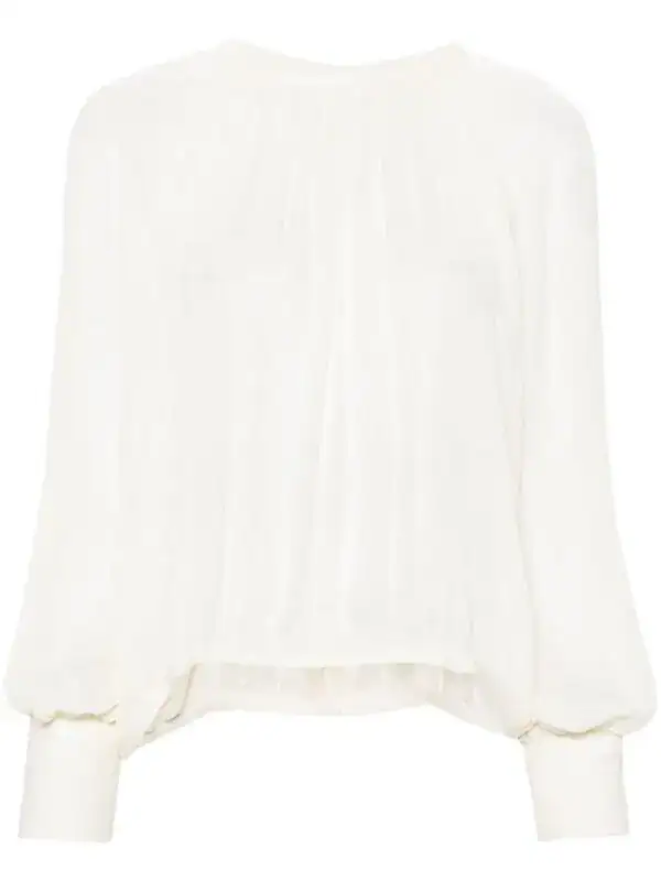 Plissé Silk Shirt