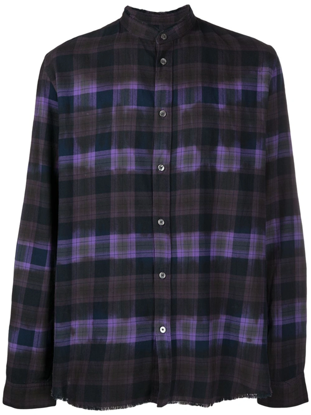 Torrol Frayed Check Shirt In Blue