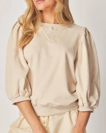 Bluegrey Women's Balloon Sleeve Crop Sweatshirt