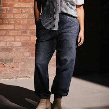 Sweatpant Jogger Jeans - / Saddle Blue- SizeM - by Universal Standard