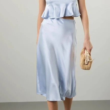 Club Monaco - Silk Charmeuse Midi Skirt