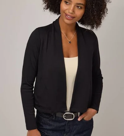 Winona Merino Wool Interlock Crop Cardigan