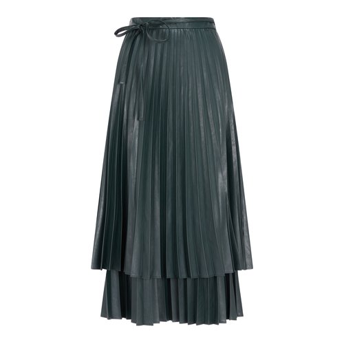 Fake Leather Wrinkle Skirt