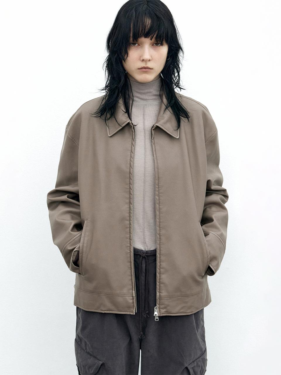 Pigment Vegan Leather Jumper BEIGE