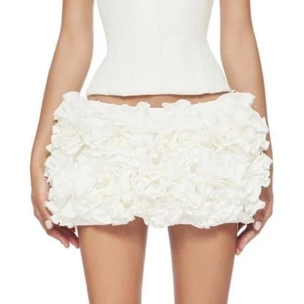 Fanci Club Hand Embroidered Mini Skirt