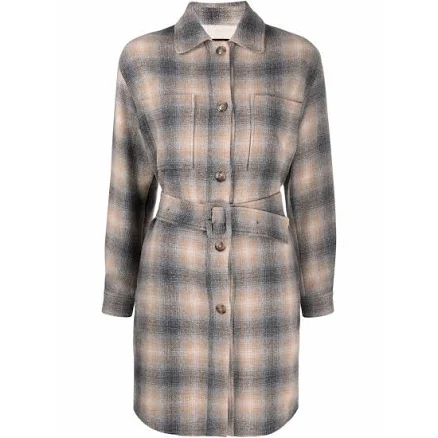 Seventy Check Belted Coat