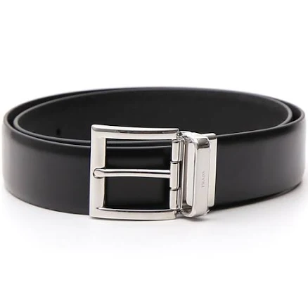Prada Men's Square Buckle Belt