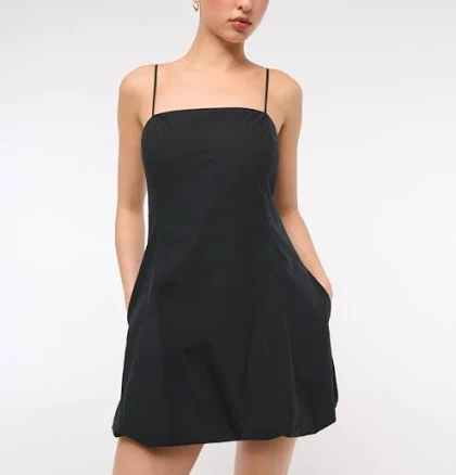 Abercrombie & Fitch Women's Squareneck Bubble Hem Mini Dress