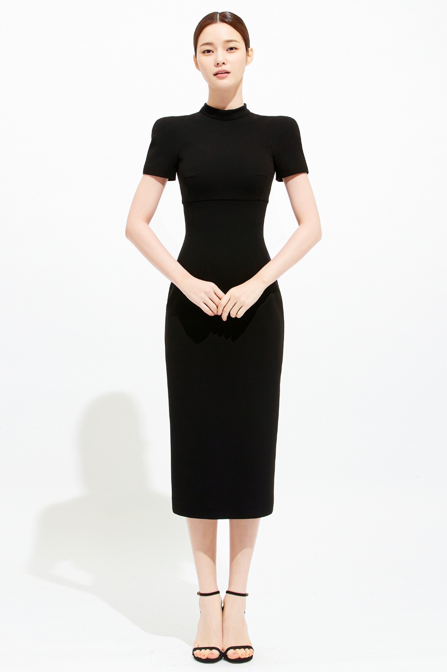 Stand Collar Slim Line Dress