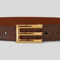 ETRO Paisley Logo- Buckle Belt