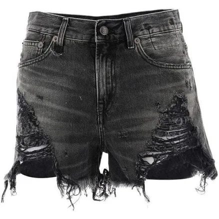 R13 Distressed Denim Shorts