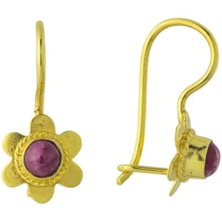Ruby Rosebud Earrings