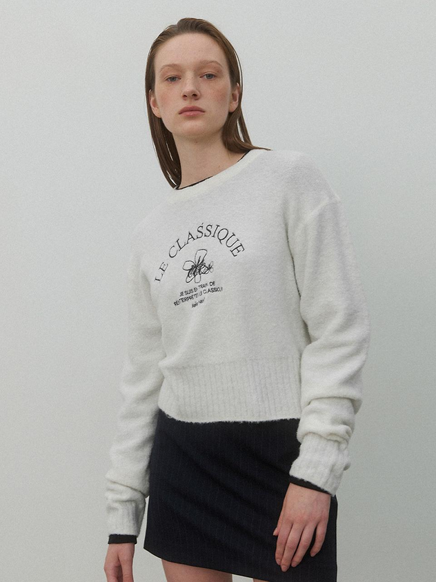 Boucle Embroidery Knit
