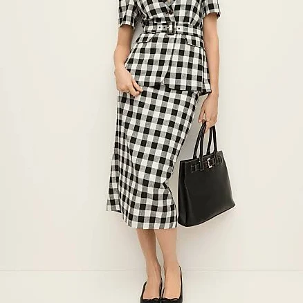 Ann Taylor Women's Petite Button Midi Skirt